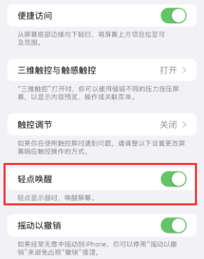 新都苹果授权维修站分享iPhone轻点无法唤醒怎么办